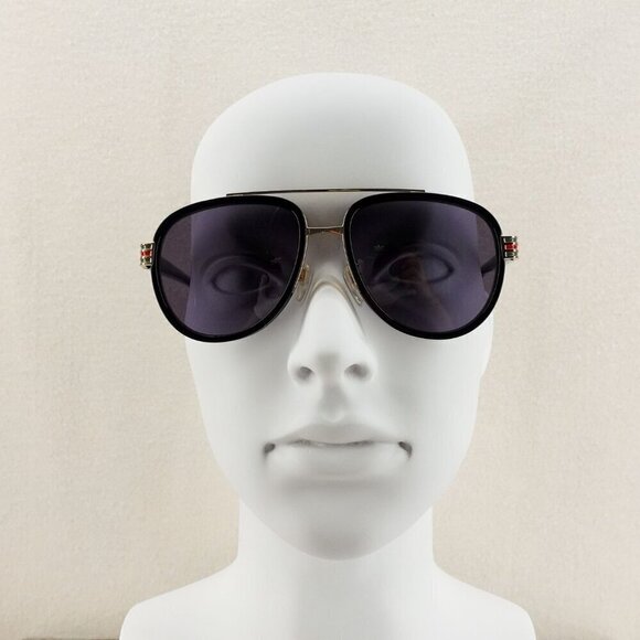 Gucci GG0447 Pilot Sunglasses Black Gray OS - Picture 11 of 15